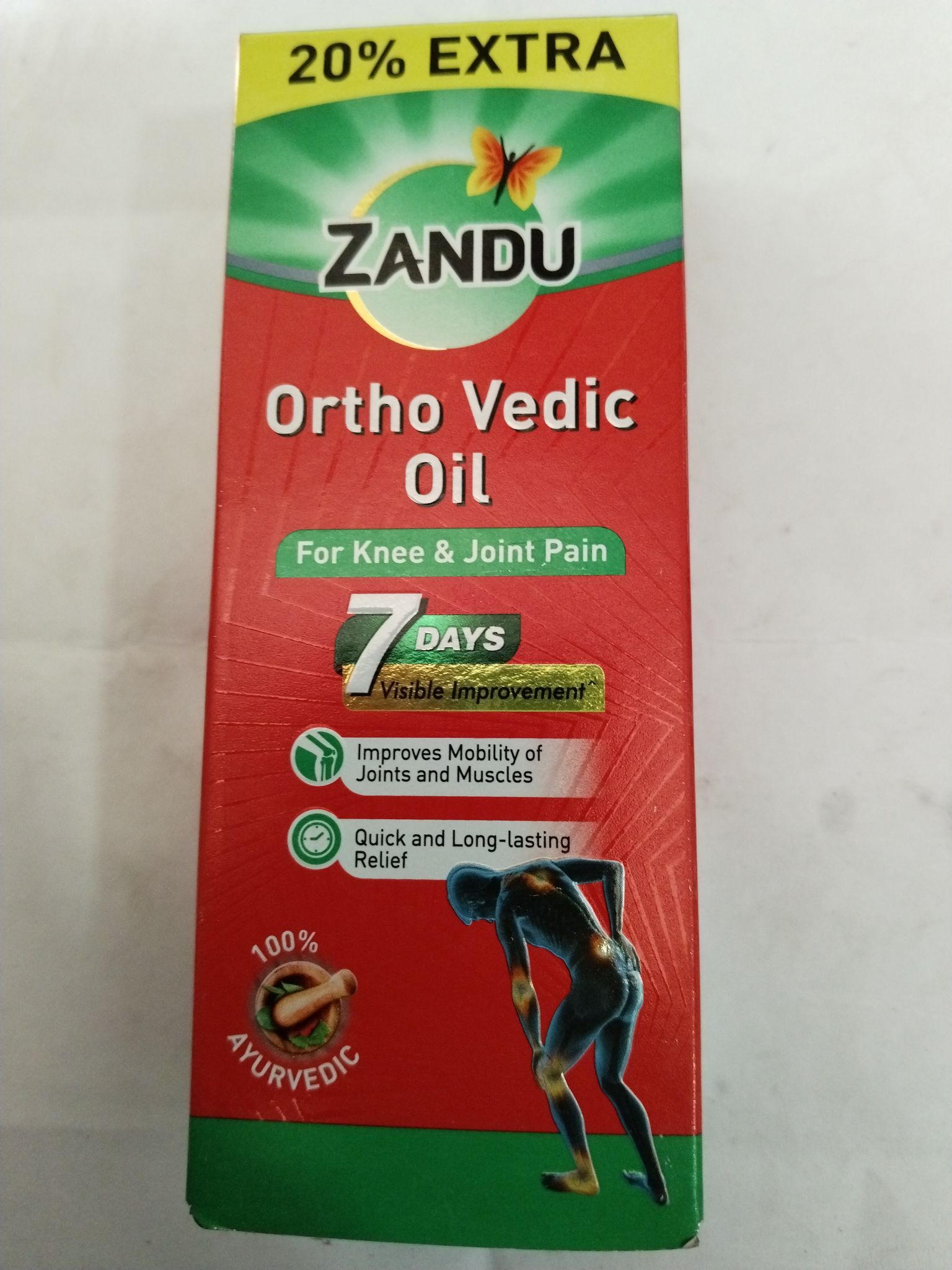 Zandu Ortho vedic Oil For knee & joint pain 7 days Visible improvement 