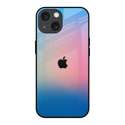 Blue & Pink Ombre Glass case for iPhone 15