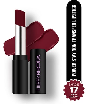 Hilary Rhoda Maroon Matte Long Lasting Creme Lipstick ( Pack of 1 )
