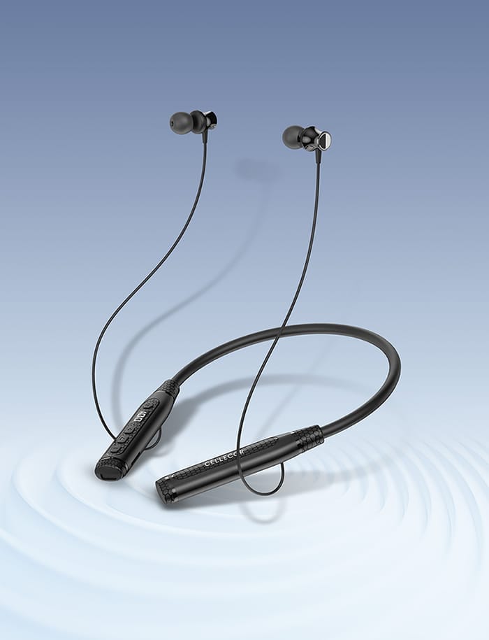 Cellecor BS-6 Wireless Neckband with 90 Hours Play Time and LCD Display Bluetooth
