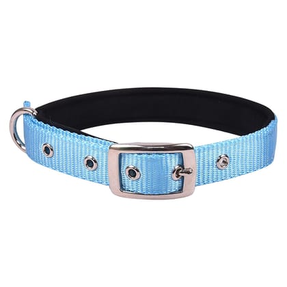 Petz Pure Nylon Padded Collar 1.25 inch Light Blue 25mm