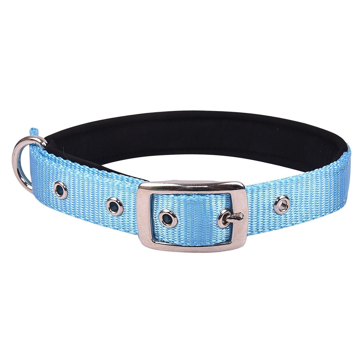 Petz Pure Nylon Padded Collar 1.25 inch Light Blue 25mm