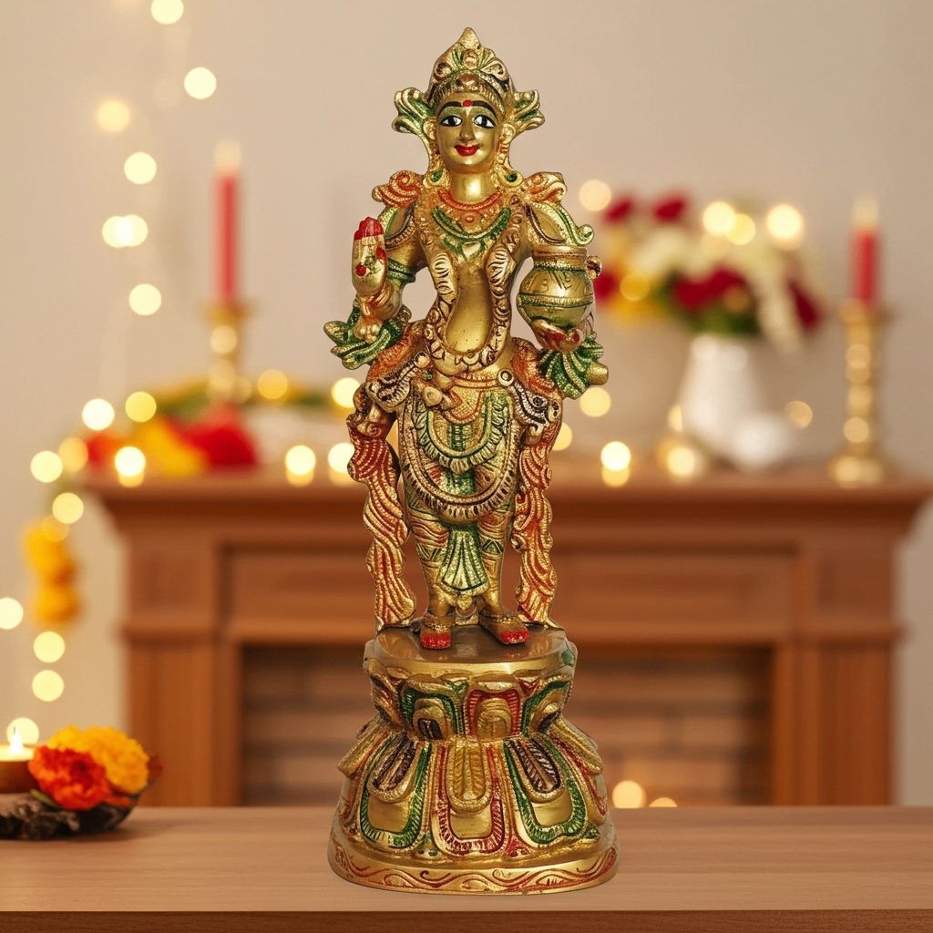 Brass Radha Ji God Idol - Premium Temple Showpiece, Height : 11 Inch (BSMAS1409 R)