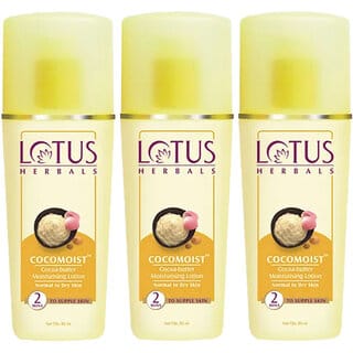 Lotus Herbals Cocomoist CocoaButter Moisturising Lotion  For Normal To Dry Skin  80Ml  (Pack Of 3)