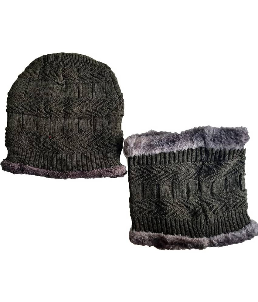 Whyme Fashion Green Knitted Fur Combo