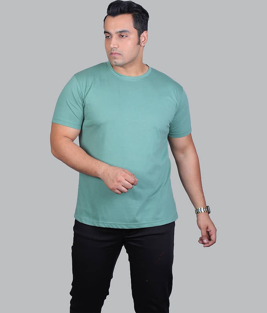 Xmex Pack of 1 Cotton Blend Regular Fit Men's T-Shirt ( Green )