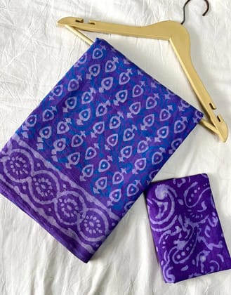 Mul cotton sarees Bandblock bagru print |