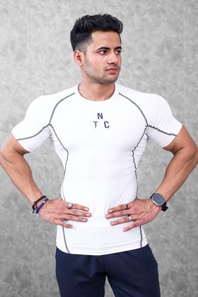 Critical Compression T-shirt- White-L