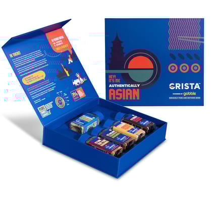 CRISTA Authentically Asian Seasonings Gift Box - Festive Gift|Pure Spice Gifting, 205 gm - Box of 5