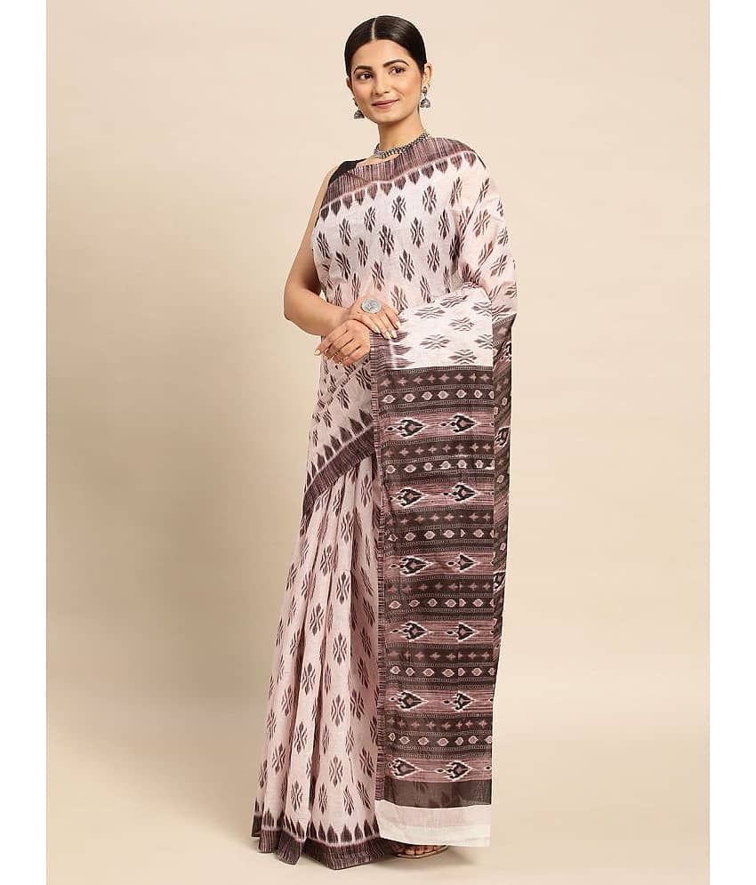 SHANVIKA Cotton Printed Saree Without Blouse Piece ( Pink )