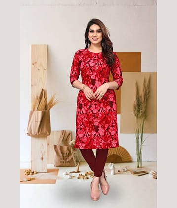 KETAKI FASHION Pack of 1 Crepe Printed Straight Women's Kurti - ( Multicolor )
