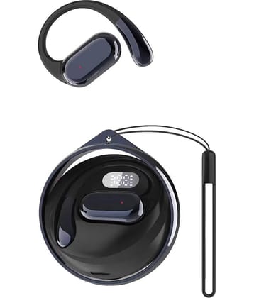 VEHOP D88 OWS Open Ear TWS Earbuds | 45 Hrs of Playtime | Bluetooth v5.4 with AI-ENC | Skin Friendly Ear Hook | Environmental Awareness | 45ms Low Latency Gaming | IPX5 Water & Sweat Resistant |