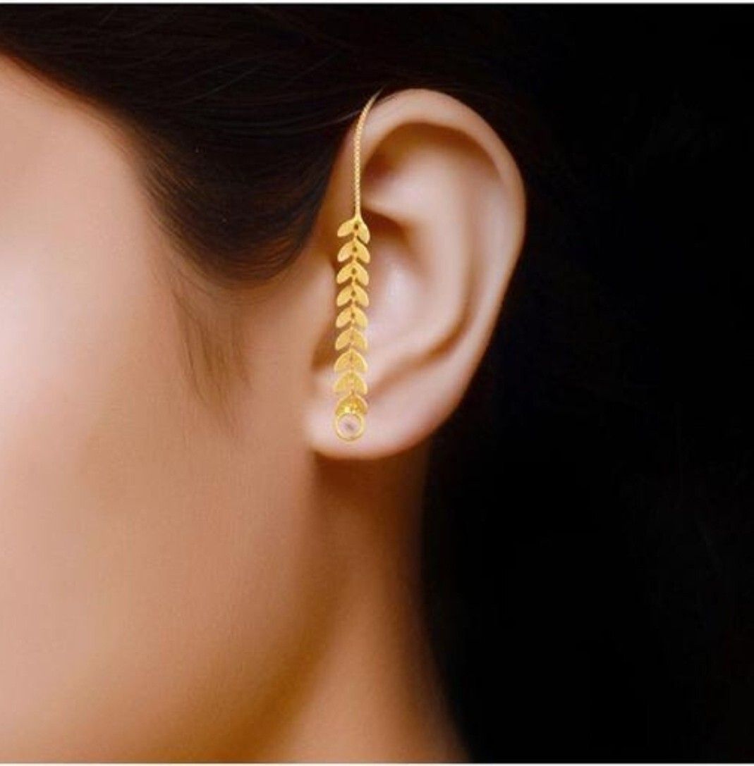 Ear Chain (Kanoti) Gold Plated Women & Girls Use