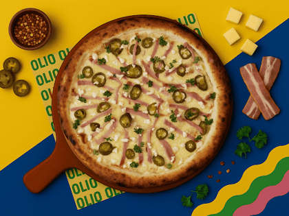 Creamy Fat Bacon Pizza
