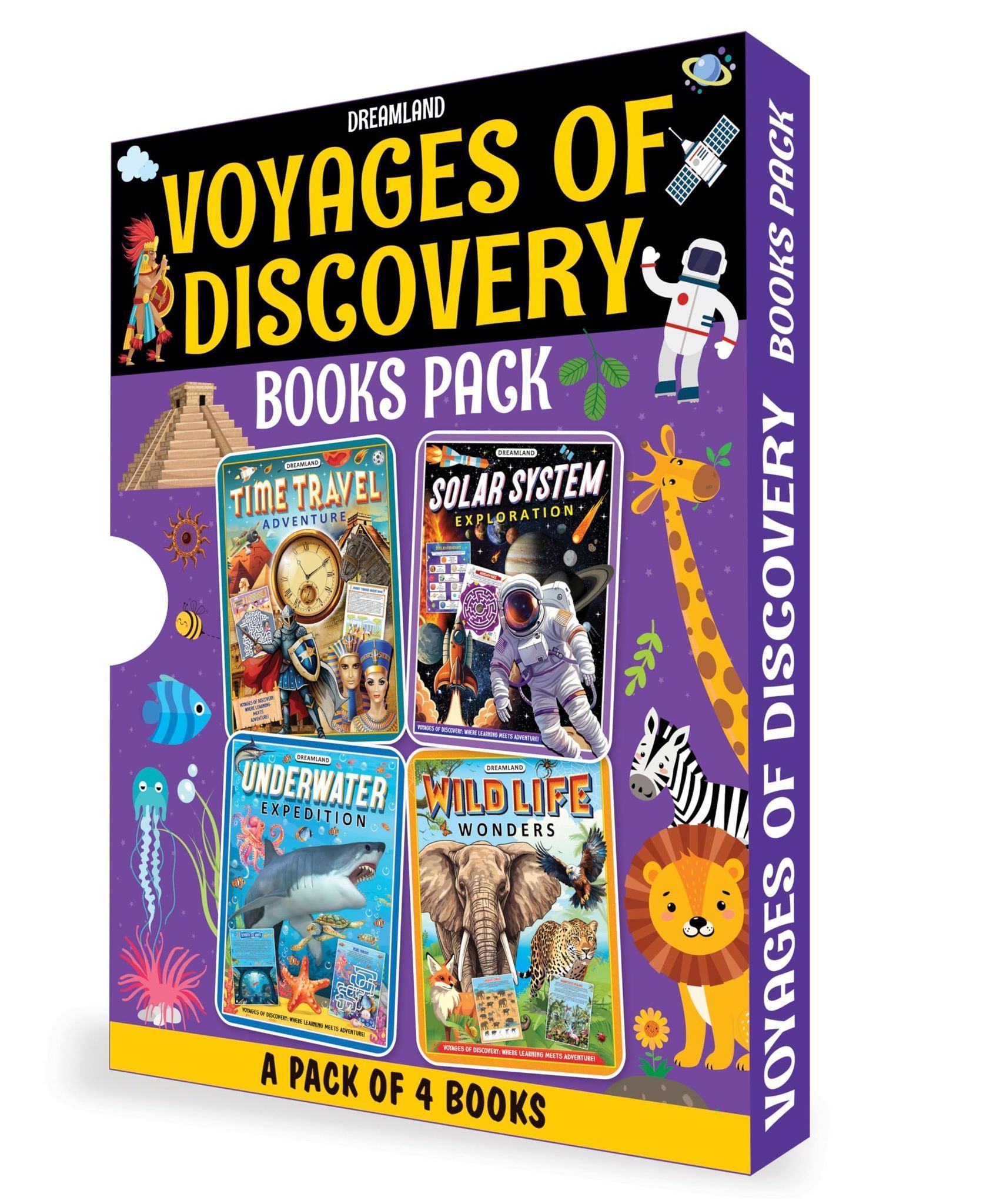 Voyages of Discovery Activity Books Pack for Kids Age 5 -10 years - A Set of 4 Books [Paperback] Dreamland Publications
