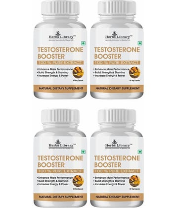 Herbs Testosterone Supplement Improve Overall Health, 60 Capsules each (Pack of 4)