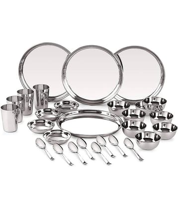 Neelam Stainless Steel Dinner Set of 28 Pieces