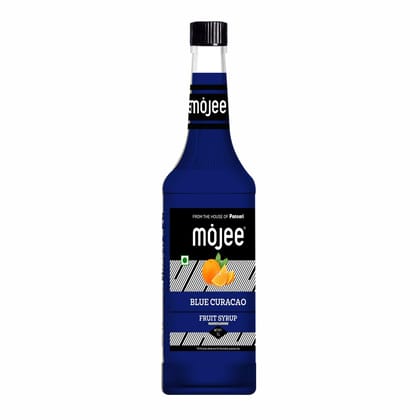 Mojee Blue Curacao Syrup | Exotic Orange-Flavored Syrup for Cocktails & Mocktails | Vibrant Blue Color | Alcohol-Free Mixer for Bars & Home Use (1000-ml)