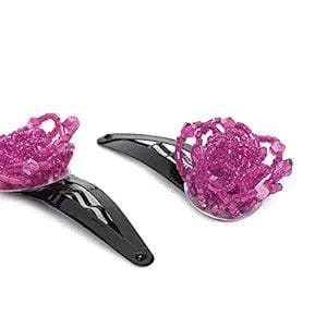 Purple Beaded Tic Tac Hair Clip