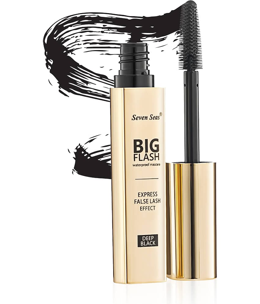 Seven Seas Waterproof Big Flash Mascara | Smudgeproof Mascara (Jet Black)