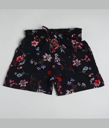 Arshia Fashions Pack of 1 Girls Crepe Bermudas ( Dark Blue )