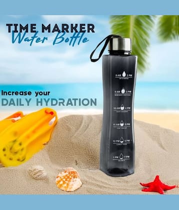 2Mech Motivational water bottle with steel cap Grey Plastic Water Bottle 850 mL ( Set of 1 )