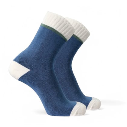 BLUE/CREAM- DRIZY EDITION- ORGANIC TERRY COTTON-Pack of 1-Pair