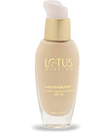 Lotus Make,Up Natural Blend Comfort Liquid Foundation 330 Soft Cameo,Oily \Dry Spf 20, 30Ml