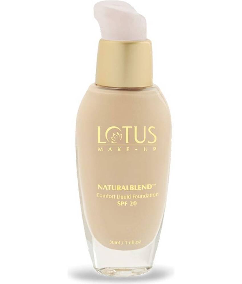 Lotus Make,Up Natural Blend Comfort Liquid Foundation 330 Soft Cameo,Oily \Dry Spf 20, 30Ml
