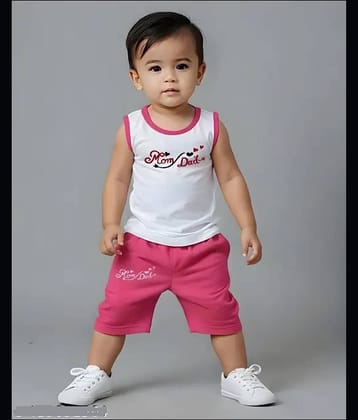 VELION Pack of 1 Unisex Cotton Blend T-Shirt & Shorts Set ( White )