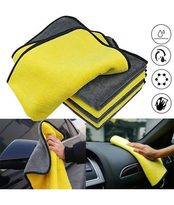 Mahek Accessories - Microfiber Car & Bike Cleaning Cloth 400 GSM for Automotive Car accessories (Pack Of 1)
