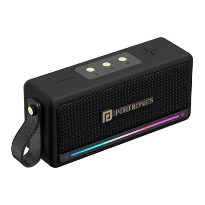 Portronics Harmony Mini 25W HD Premium Portable Bluetooth Speaker with Subwoofer (Beige)