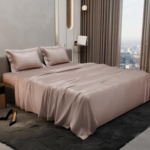 Bedsheet with 2 Pillow Covers, 300 TC UltraSatin Bedding Set, Aesthetic Home Decor, Gift for Couples,Wedding,