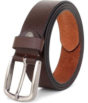Elite Crafts - Brown 100% Leather Men's Formal Belt ( Pack of 1 )