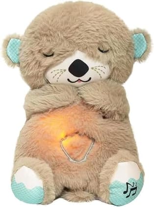 Breathing Teddy Bear with Music, Sound, Light and Breathing Motion (multi colour)