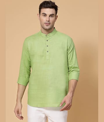 allan peter Pink Cotton Men's Regular Kurta ( Pack of 1 )