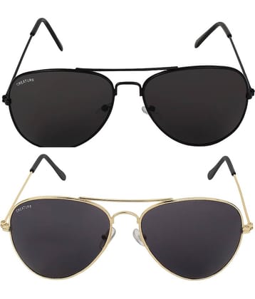 Creature - Gold Pilot Sunglasses ( Pack of 2 )