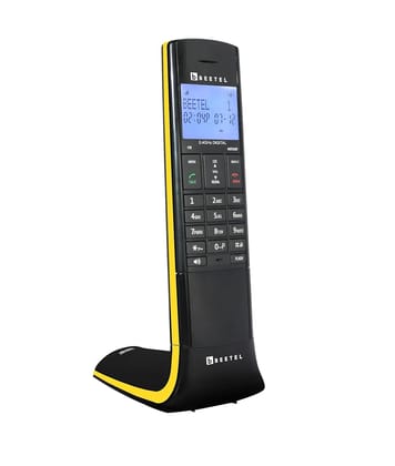 Beetel X95 Flagship Designer Cordless Landline Phone,Proudly Designed in India,2.4GHz,Dual Tone,Blue-White LCD,2-Way Speaker Phone,Ringer & Volume Control,Auto Answer,Alarm(X95)(Black/Yellow) Beetel X95 Flagship Designer Cordless Landline Phone,Proudly Designed in India,2.4GHz,Dual Tone,Blue-White LCD,2-Way Speaker Phone,Ringer & Volume Control,Auto Answer,Alarm(X95)(Black/Yellow)