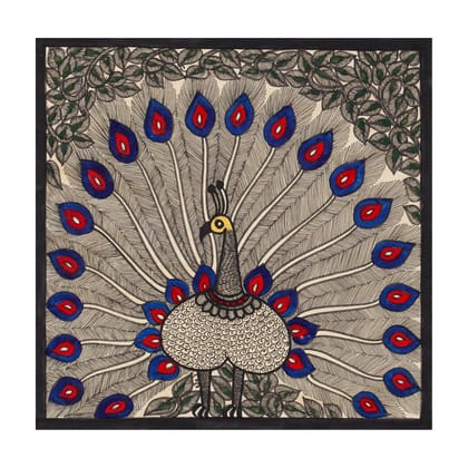 Madhubani Painting 10 x 10 Inch Handmade Paper Art