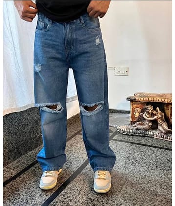 WOOMNY Clean Look Men's Jeans - Blue ( Pack of 1 )