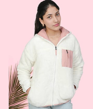 PAMPOLINA Girls Cotton Blend Quilted & Bomber For ( Pack of 1 , White )