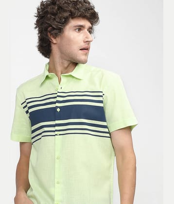Ketch 100% Cotton Slim Fit Solids Half Sleeves Men's Casual Shirt - Blue ( Pack of 1 )