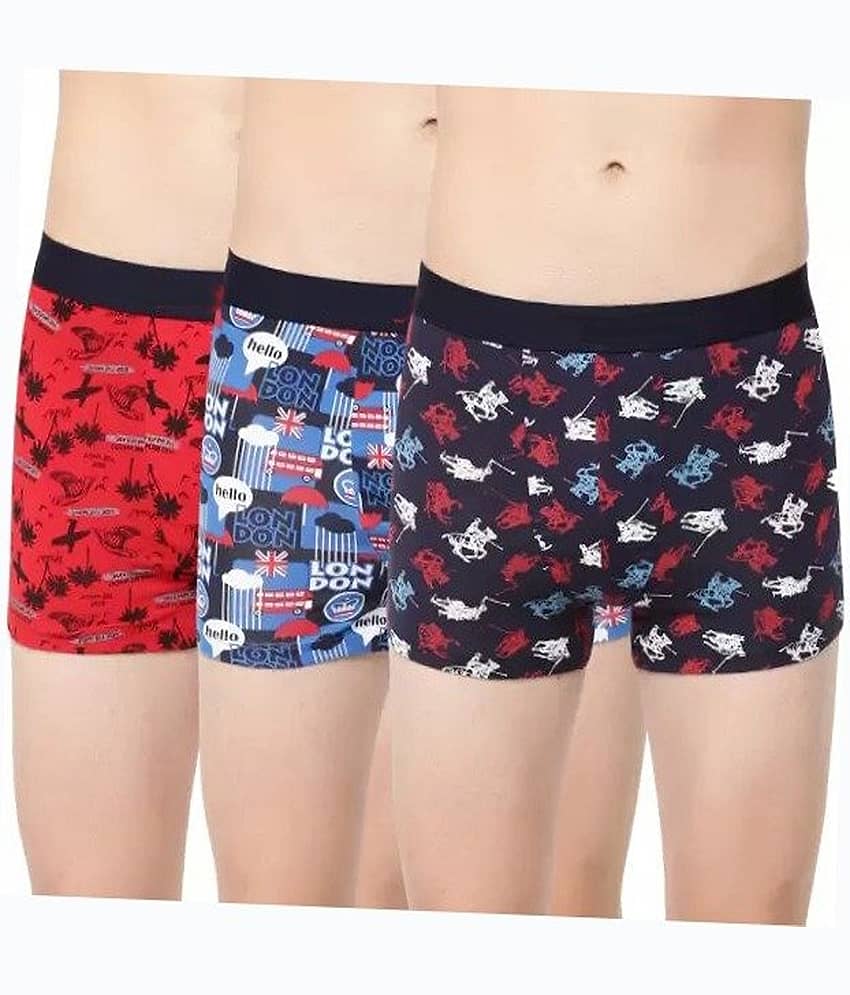 Cavenders Pack of 3 Nylon Trunks For Men's ( Multicolor )
