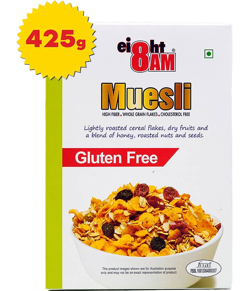 8AM Gluten Free Dry Fruits Muesli 425 gm