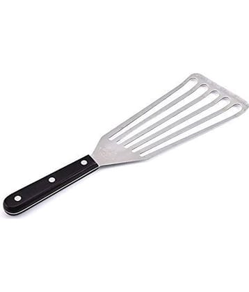 Baskety Stainless Steel with Wooden Handle Flipper Turner Spatula ( Pack of 1 )