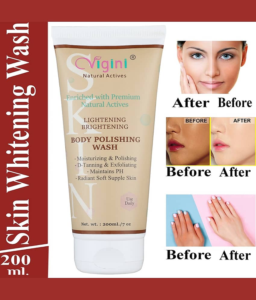 Vigini Skin Whitening Soap,Skin Whitening Cream Tablet Skin Whitening Serum use with Wash Face Wash + Scrub 200 mL