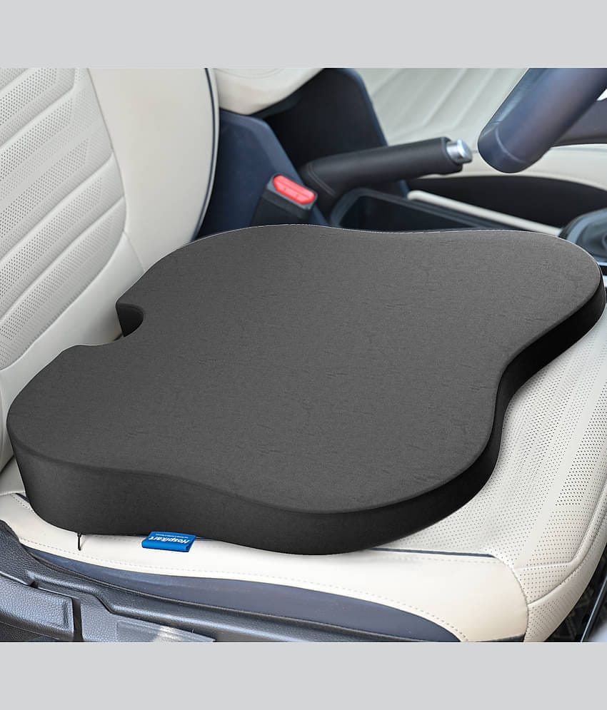 HOSPIKART Memory Foam Car Seat Cushion for Long and Daily Commute for Back, Tailbone & Sciatica Pain (Grey)