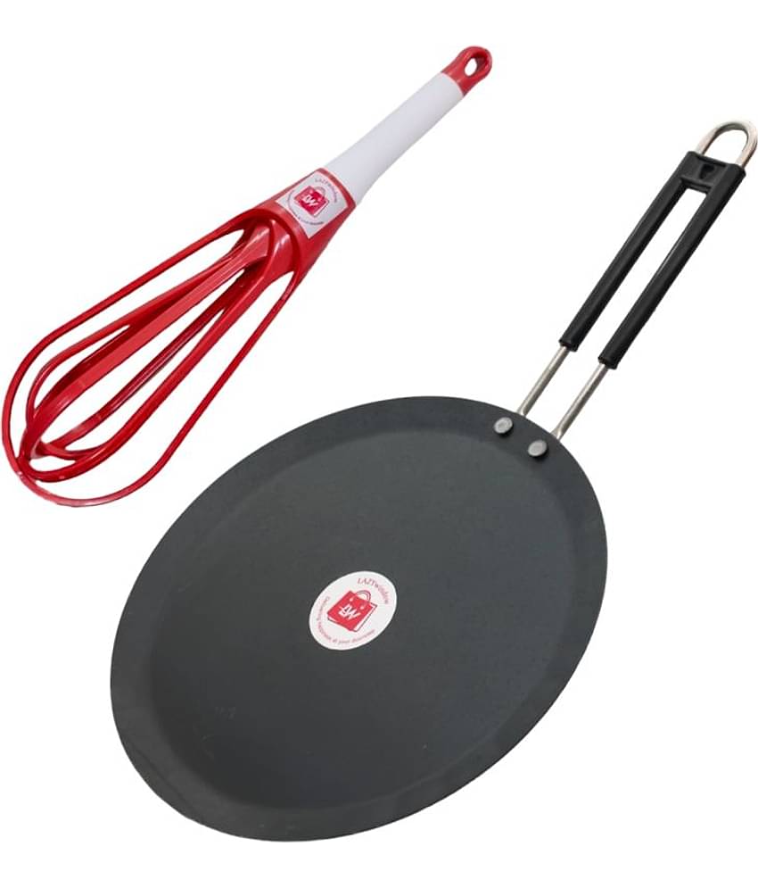 LAZYWINDOW Iron Flat Tawa ( Pack of 1 )