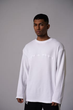 Waffle Long Sleeve T-Shirt [WHITE]-XS