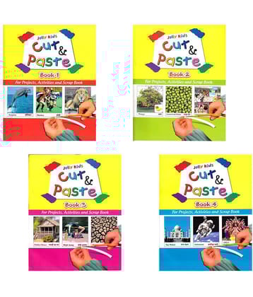 Jolly Kids Cut & Paste Book 1, 2, 3 & 4 (Set of 4)